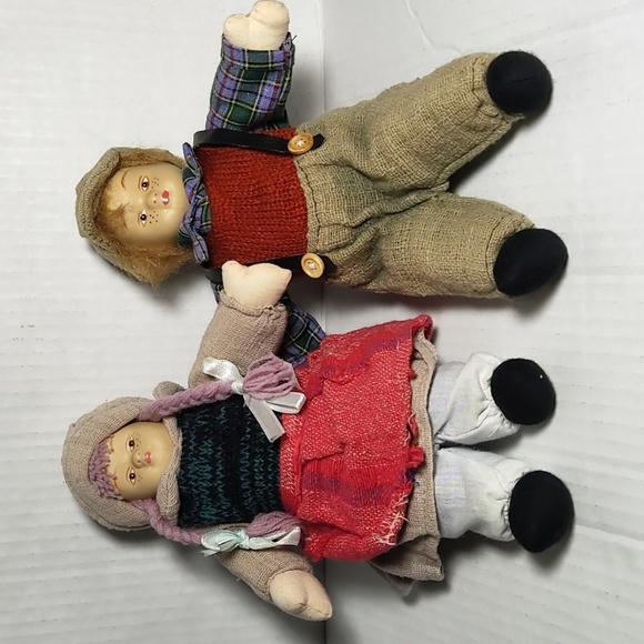 Albert E Price Porcelain Ragamuffin Dolls Boy Girl Shelf sitter - Picture 2 of 8